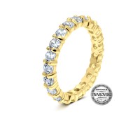 Gold Plated Swarovski Silver Ring NSR-2898-SWA-GP